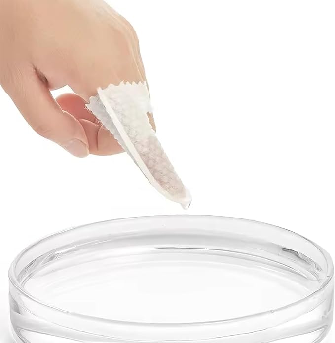H&H Pets Disposable Finger Toothbrush Dental Dry Wipes -Ultra Soft, Fragrance Free, Hypoallergenic, 20 Count