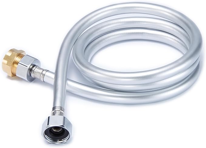Upgraded PVC Hose for PETIMI Automatic Dog Water Dispenser Series, Stronger and Chew-Resistant, 150 cm (59 inches), Compatible with GHT 3/4" Thread Faucets, Silver