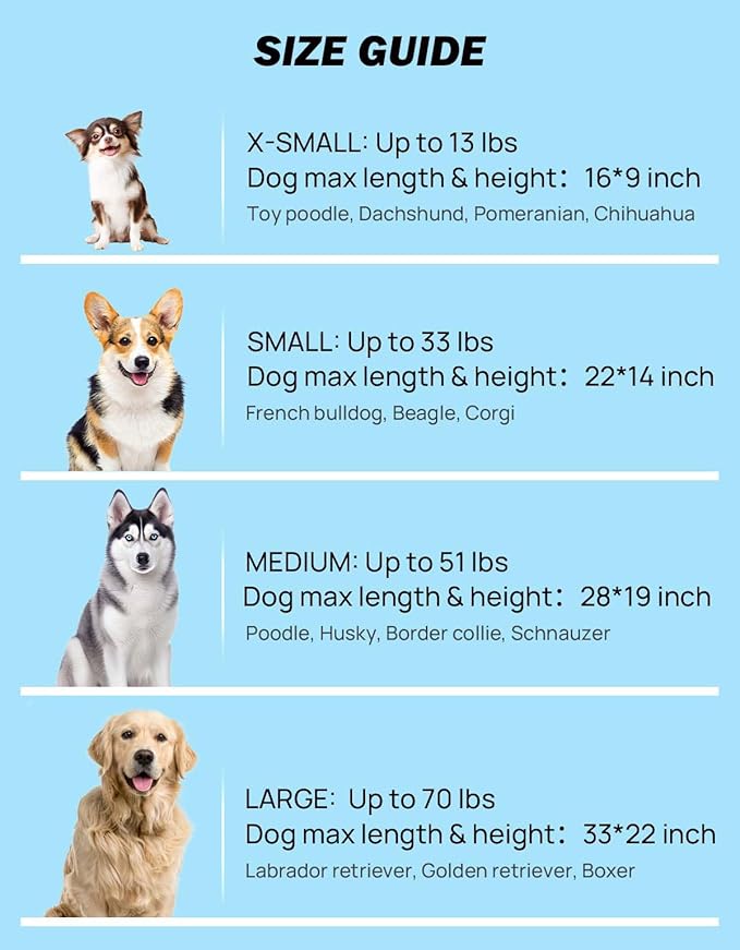 JOYTUTUS Pet Day Special, 32 Inch Collapsible Dog Crate, Steel Frame 8-Bar Foldable Soft Kennel, Portable Travel Crate for Large Dog Up to 51lbs, Oxford Cat Carrier Fit for Car Travel Indoor Outdoor