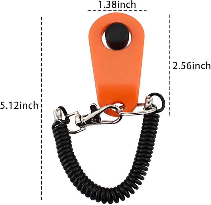 URBEST 4pcs Pet Training Clicker with Wrist Strap-Dog Training Clickers (Webbing)