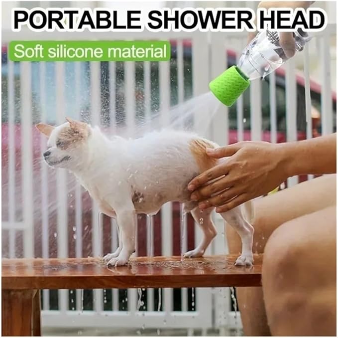 2pcs Adjustable Silicone Pet Shower Head - Portable Grooming Tool for Dogs and Cats, Ideal for Indoor and Outdoor Bathing(Green)