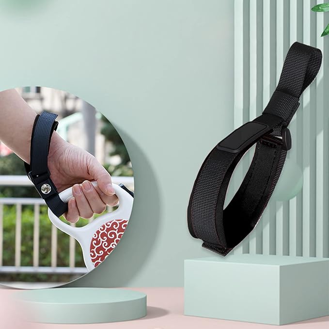 Hands Free Adjustable Wrist Strap,Suitable for Any Dog Leashes with Adopts Design,Soft and Comfortable Diving Fabric Wrist Strap for Retractable Dog Leash (Classic Black)