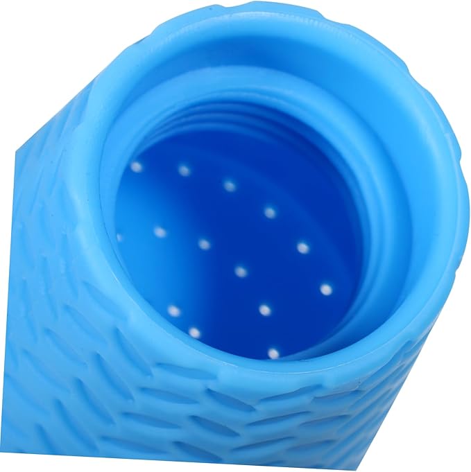 Toyvian 1Pcs Portable Dog Shower Sprayer Outdoor Pet Cleaning Tool with Soft Silicone Head for and Skin Care for Outdoor Adventures and Grooming Needs Blue