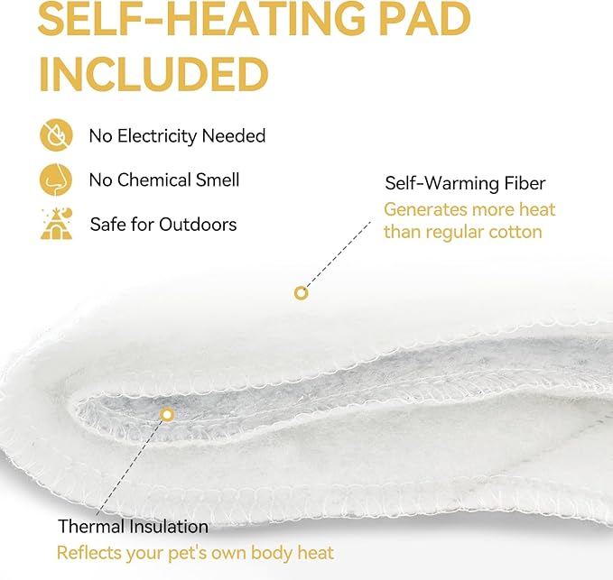 Self Heating Cat Bed Mat 24x20 inch, Thermal Self-Warming Pet Pad for Indoor Cats & Small Dogs, Reversible Washable Fleece with Silent Mylar Layer, Non-Slip Crate Pad Grey
