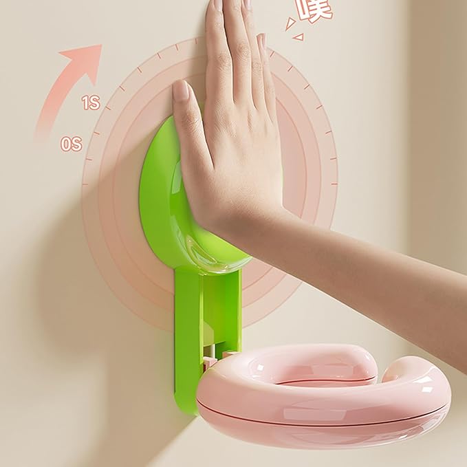 Space Saving Wall Mount Hair Dryer Holder Strong Adhesive Suction Cup Holds 5kg for Home Salon Bathroom Wall Mounted Hair Dryer Holder