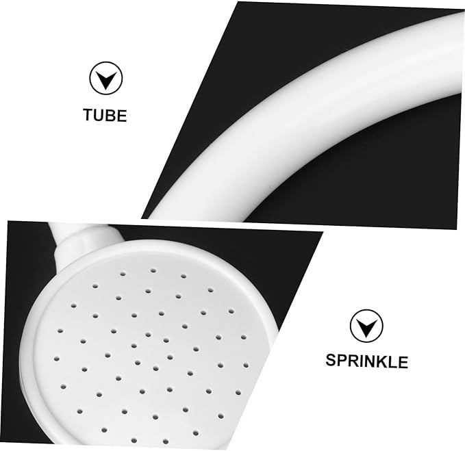 Creative Handheld Pet Bath Sprayer White Shower Tool for Dogs Cats Flexible Design for Easy Shampooing Rinsing Includes Adapters for Shower Garden Hose