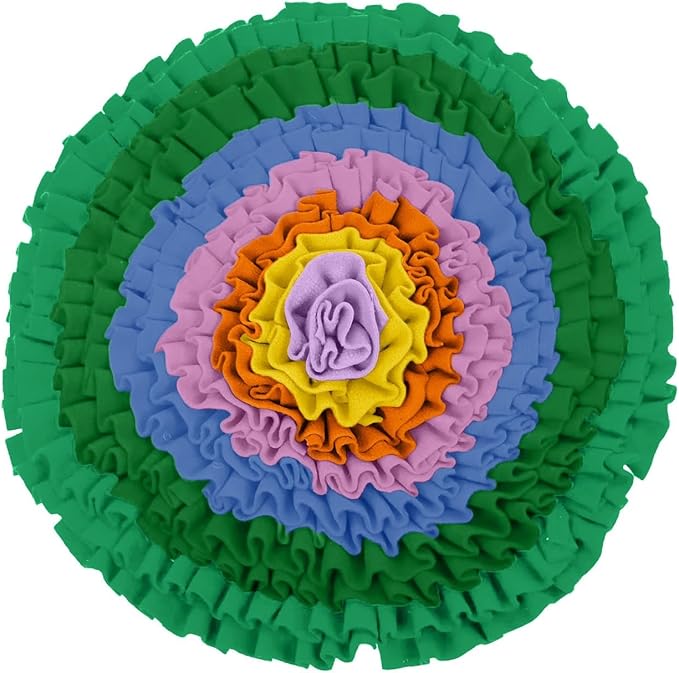 PET ARENA Snuffle Mat for Dogs - Adjustable Interactive Puzzle Toy (Green, Purple, Pink, Orange, Yellow)