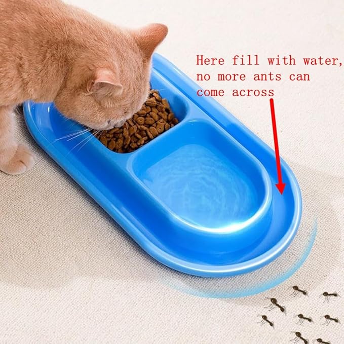 Cat Kitten Dish Dog Puppy Feeder Pet Bowl 3 Colors New Light Blue