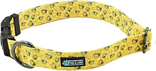 Max and Neo Patterned NEO Dog Collar - We Donate a Collar to a Dog Rescue for Every Collar Sold (Medium, Bees)