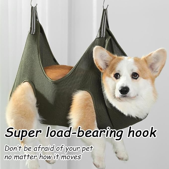 Pet Grooming Hammock – Breathable Mesh Cat & Dog Sling for Nail Trimming, Ear Cleaning & Bathing, Secure Suspension Helper for Small to Medium Pets (Size M, 20-29.5 lbs)