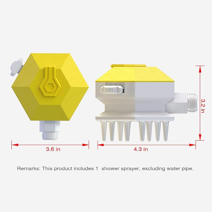 Dog Shower Sprayer Head Attachment Pet Grooming Combing Sprayer,Water Sprinkler Massaging Brush Nozzle for Dogs and Cats,Multi-Function Pet Shower Head for Dog Home Cleaning Bath