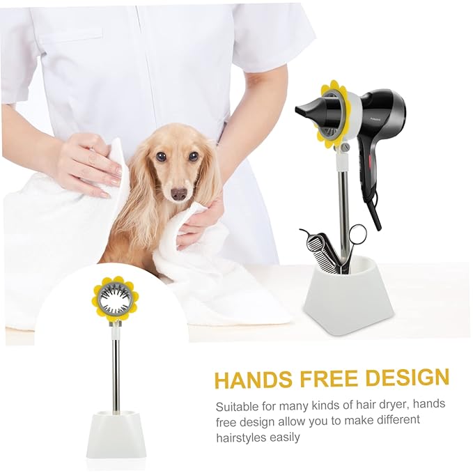 Pet Hair Dryer Holder Hair Dryer Rack Floor-standing Bracket Easy to Install Suction Cup Random Color
