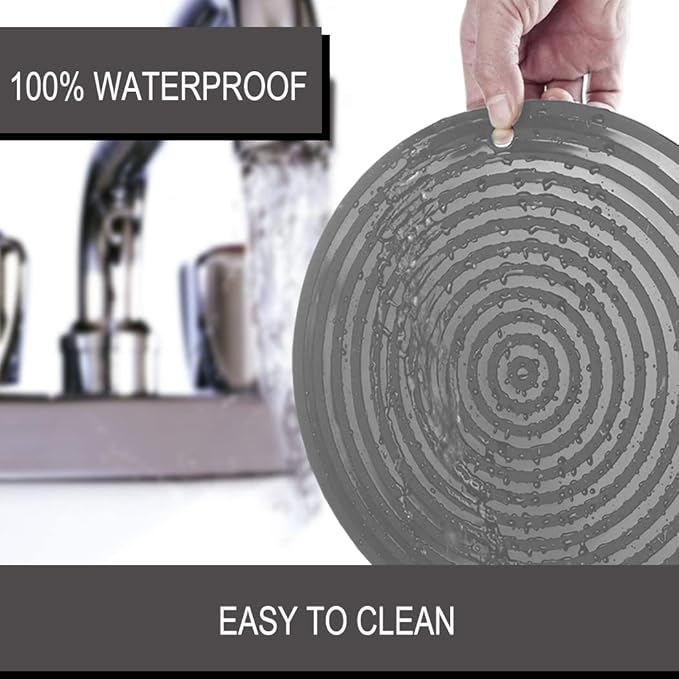 2 Pack Silicone Pet Food Mat, Small Rubber Mat for Cat & Dog Bowl, Cat Food Mat, Waterproof Placemat Protect Floor Around Food and Water Bowl, 9.5"x9.5"