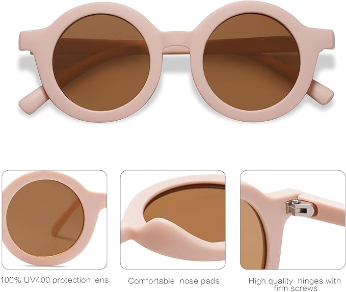 SOJOS Cute Round Polarized Sunglasses for Kids Girls Boys UV400 Protection De Sol Gafas Beach Holiday