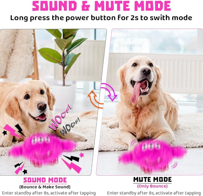 Interactive Dog Toys Rechargeable Moving Dog Puppy Toys to Keep Them Busy (Monster)