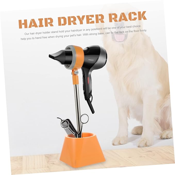 Durable Floor-standing Hair Dryer Stand Practical Hair Dryer Rack with Strong Suction Space-saving Storage for Home Use and Pet Drying