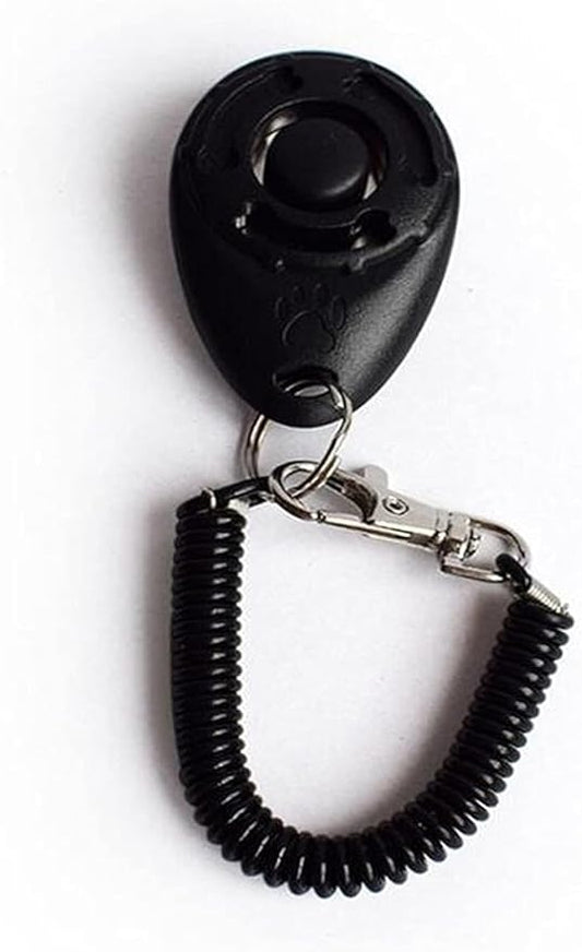 Jowxsx Black Dog Training Clicker with Wrist Strap Resistant Lightweight Pet Training Clicker for Cats Puppy Birds Horses Perfect for Behavioral Training Training Clickers