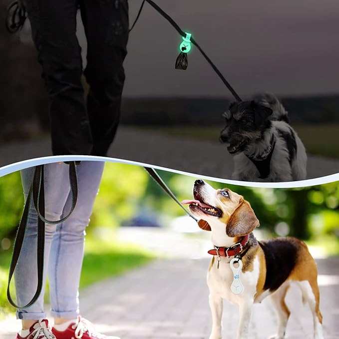 Dog Poop Bag Holder for Leash Waste Bag Carrier Dog Poop Bag Dispenser for Walking Running Bicycle Accessory 4 pieces (White)