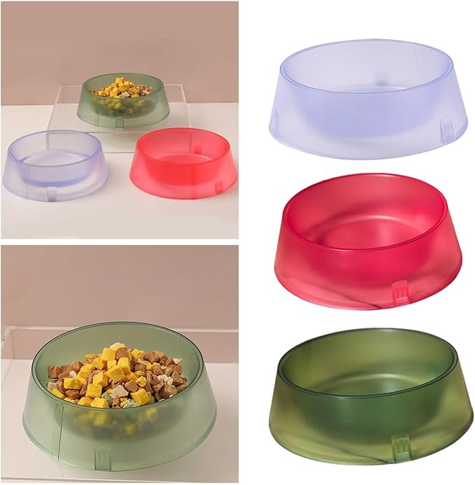 Pet Bowl Super Large Anti-Tipping Anti-Slip Design Heavy Duty Thickened Spill-Proof Food and Water Dish with Wide Base Tip-Proof Eco Friendly BPA Free Premium Pet Feeder for Cats and Dogs (Red)