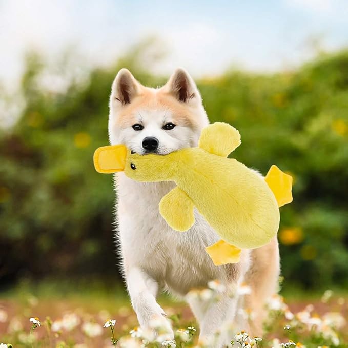 Mihachi Plush Squeaky Dog Duck Toys - Stuffed Pet Toy Duck Interactive Gifts for Dog Birthday Dogs Puppy Biting Chew Toys - for Medium and Large Dogs