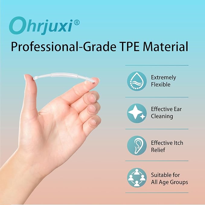 3-Style Ear Wax Removal Kit, 36 Count - Gentle and Reusable Plastic Ear Cleaners for Itch Relief