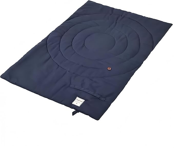 Travel Dog Bed | Camping Dog Bed | 37.4"x25.6" Waterproof Outdoor Dog Mat | Portable Place Mat for Dogs with Handle | Machine Washable | Easy Clean for Outdoor Adventures (Blue, Medium)