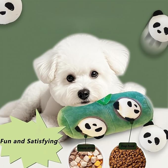 Panda Dog Toy Snuffle Dog Plush Toys Interactive Dog Toys with Squeaky and Hiding Dog Enrichment Toys for Dogs and Cats
