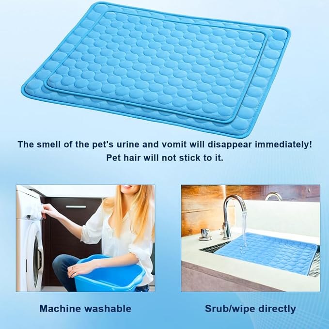 Dog Cooling Mat 2026 Upgraded Arc-Chill Cooling Dog Bed Mat, Washable Pet Cooling Pad (Q-Max>0.4) Cooling Mat for Dogs & Cats Indoor & Outdoor Car Seats (Blue, 40x28 in)