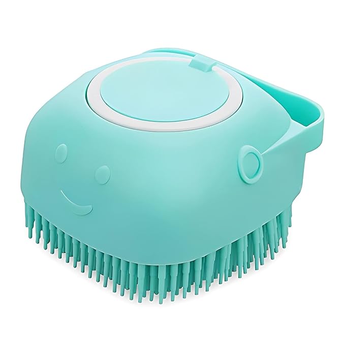 Dog Cat Bath Shampoo Brush Bubble for Bathing Dogs Dog Soap Brush with Soap Dispenser Dog Shower Silicone with Loop Handle for Pets Dogs Cats Doggie