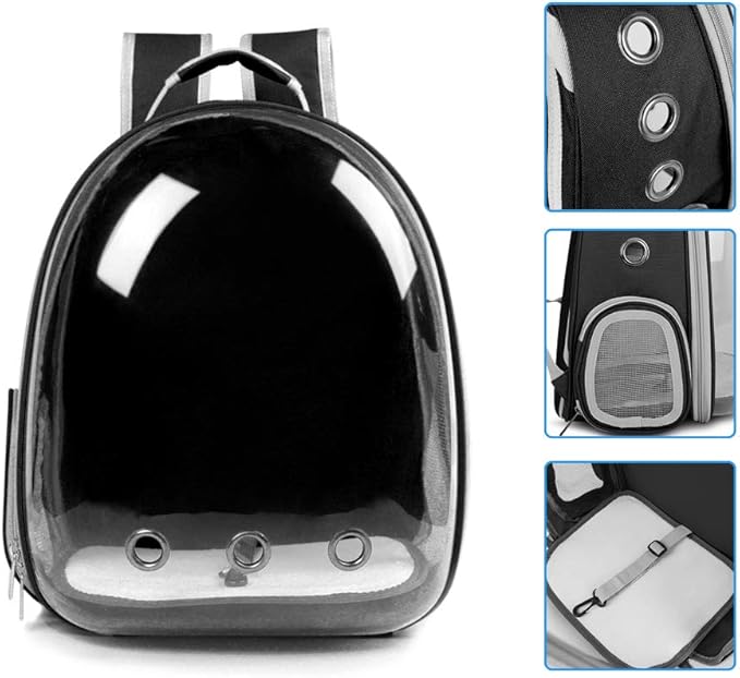 Cat Backpack Carrier, Pet Backpack, Breathable Cat Dog Space Capsule Backpack, Airline-Approved for Small Cats Dogs Birds Bunny Travel Hiking