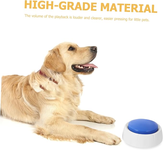 UPKOCH 4pcs Dog Talking Button Pet Voice Button Interactive Recording for Dogs Fun Puppy Accessories No Battery Needed Random Color