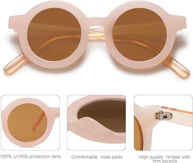 SOJOS Cute Round Polarized Sunglasses for Kids Girls Boys UV400 Protection De Sol Gafas Beach Holiday