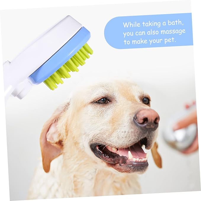 VICASKY Dog Shower Combing Sprayer with Hose Powerful Full Coverage Pet Shower Rinse Brush for Puppies Durable Abs Material Pet Bathing Tool Easy Water Saving Grooming Accessory