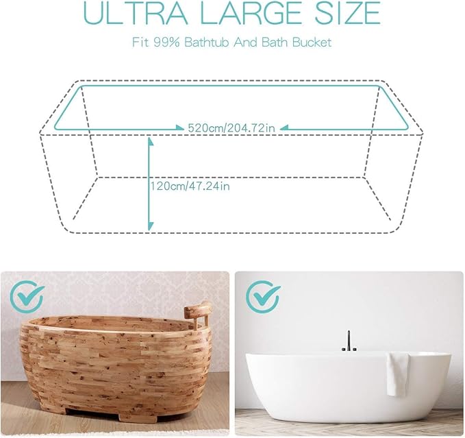 AGPTEK 20 Pack Disposable Bathtub Cover Liner, Large Bathtub Liner Plastic Bag for Salon, Household and Hotel Bath Tubs (102 x47 Inch)