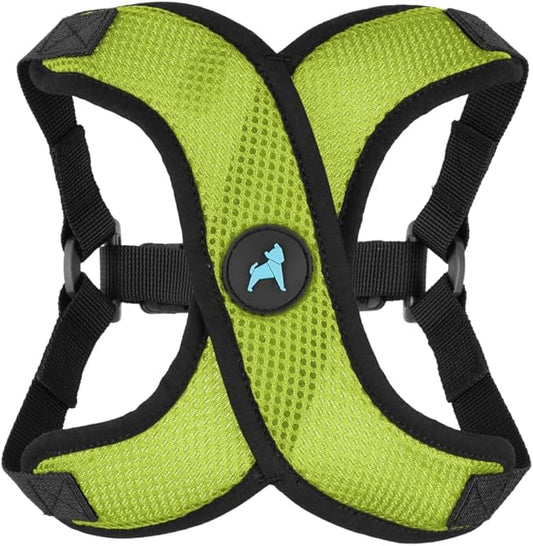 Gooby Comfort X Step in Lite Dog Harness - Choke Free, Escape Free with Light Breathable Mesh - Step in Dog Harness for Small Dogs Only - Quick Release Buckle, Metal D-Rings - Green, Small