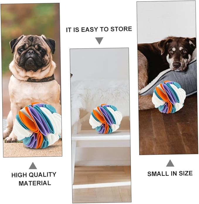FRCOLOR 2pcs Dog Sniffing Ball Interactive Dog Toys for Boredom Feeding Small Balls Teething Toy Treat for s Pet Sniffing Snuffle for s Food Felt Cloth Chew Mat