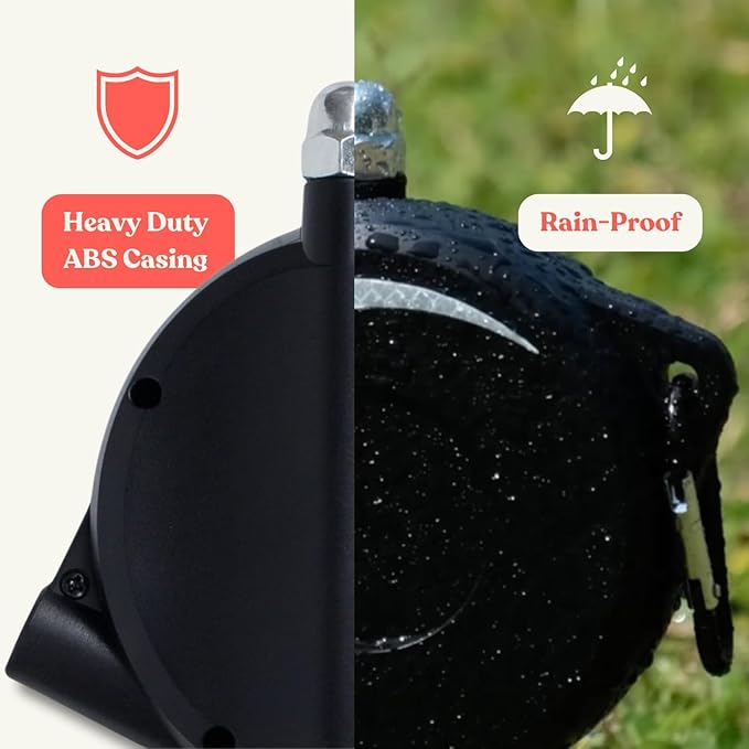 Heavy Duty Wall Mount Retractable Dog Tie out Cable for Small to Large Dogs-No Tangle Tie out Rope for Secure Yards/Garden-Heavy Duty Retractable Dog Leash-Ultimate Line for Outside Extends to 16.5 Ft