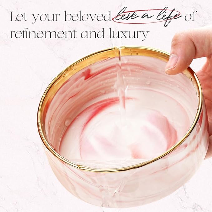 Dazzling Ceramic Elevated Cat Bowls, Gift for Cat Owner, Birthday (Medium,Grey)