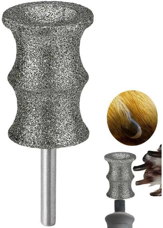 Diamond Dog Nail Grinder Bits Attachments for Dremel 7760 7350 7300 - 1/8'' 80 Grit Replacement Heads Refills & Tip for Most Pet Grinders - Painless & Safe for All Dogs Cats Thick Tough Nails Grooming