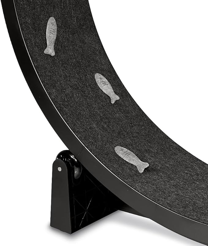 ONE FAST CAT Wheel Chaser Toy - Catnip-Infused, Crinkly Soft Plush Sardine Bait with Hook and Loop Fastener Strips for Use with The Cat Exercise Wheel