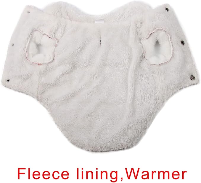 JoyDaog Shawl Design Fleece Lined Warm Dog Jacket for Puppy Winter Cold Weather,Soft Windproof Small Dog Coat,Pink S