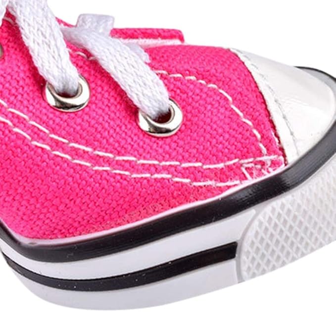 Pet Shoes Puppy Sport Denim Shoes Casual Style Anti-Slip Boots Sneaker Booties 4Pcs