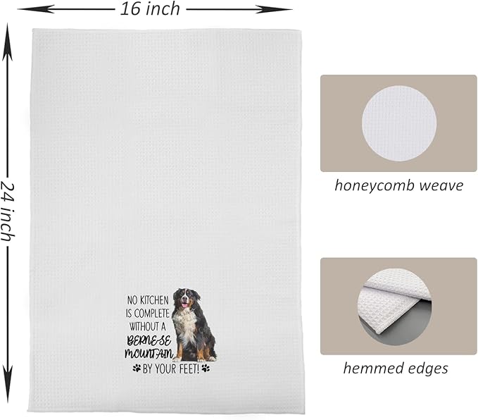Bernese Mountain Dog Kitchen Towels - Mom Gifts, Lovers Gifts, No Kitchen Complete Without Bernese Mountain Dog Hand Dish Towels, 16x24