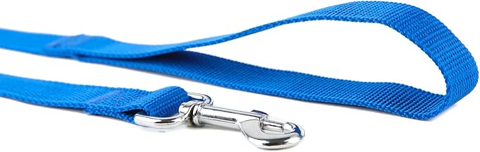 Nylon Dog Training Leash, Traction Rope, 4Ft /5 Foot /6 Feet Long, 5/8 inch 3/4 Inch 1 Inch Wide, for Small and Medium Dogs (5/8'' x 4 FT, Blue)