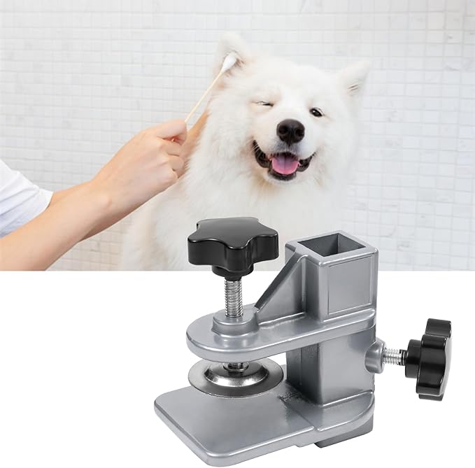 Pet Grooming Table Clamp, Aluminum Adjustable Grooming Table Holder, Dog Cat Hair Dryer Clamp Clip Holder for Pet Grooming or Barber Shops, 23x23mm