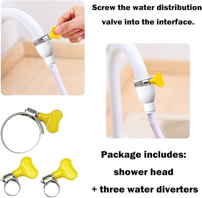 3M/9.84ft Sink Spray Hose, Portable Garden Tub Faucet Sprayer Handheld Hose Faucet Shower for Bathing Baby,Pets,Washing Hair,Rinsing Vegetables