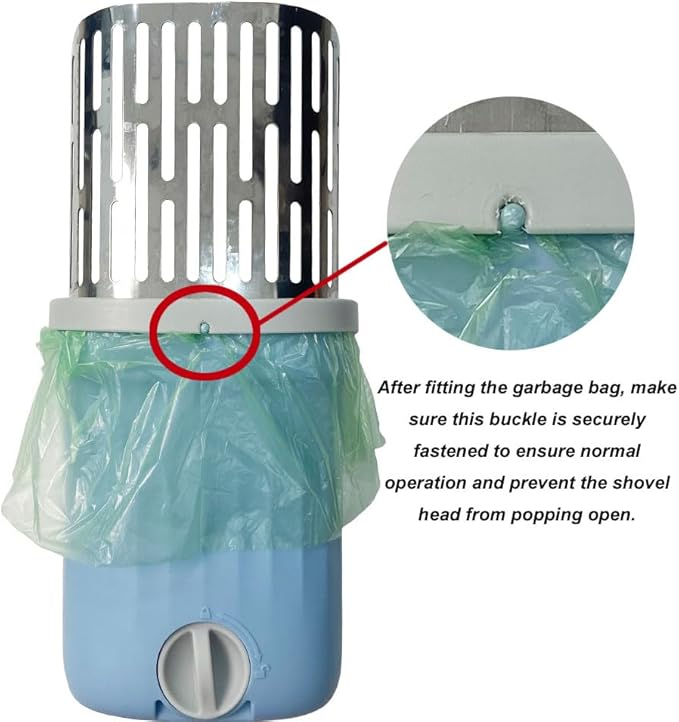 Cat Litter Scoop, Large Capacity Mess-Free Cat Litter Scooper with Bags, Spill-Proof Kitty Box Sifter, Bin Doubles as Scoop Holder (Blue)