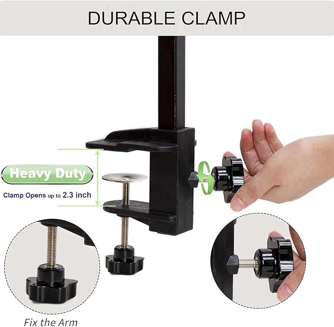 Dog Grooming Arm with Clamp, Dog Grooming Loop Noose and No Sit Haunch Holder for Small Pets, 35.4 Inches, Adjustable Height