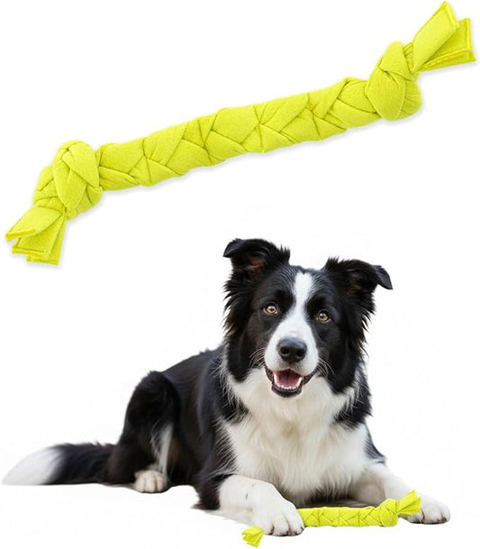 GURU Pet Squeaking Tennis Snuffle Rope Dog Toy with Braided Design - Snuffle Rope for Durable Play - Interactive Dog Toy with Squeakers & Treat Hiding for Stimulation - Dog Snuffle Toy for Active Pets