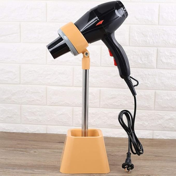 Pet Hair Dryer Holder with Storage Tray Box 180 Degree Rotatable Hair Dryer Display Stand Sturdy